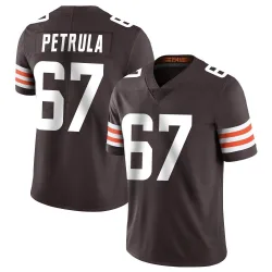 Cleveland Browns Men's Limited Brown Team Color Vapor Untouchable Jersey (67 Ben Petrula)