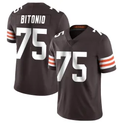 Cleveland Browns Men's Limited Brown Team Color Vapor Untouchable Jersey (75 Joel Bitonio)