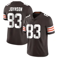 Cleveland Browns Men's Limited Brown Team Color Vapor Untouchable Jersey (83 Kisean Johnson)