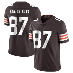 Cleveland Browns Men's Limited Brown Team Color Vapor Untouchable Jersey (87 Marcus Santos-Silva)