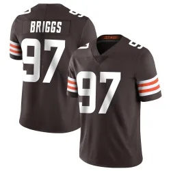 Cleveland Browns Men's Limited Brown Team Color Vapor Untouchable Jersey (97 Jowon Briggs)