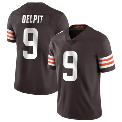 Cleveland Browns Men's Limited Brown Team Color Vapor Untouchable Jersey (9 Grant Delpit)