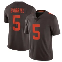 Cleveland Browns Men's Limited Brown Vapor Alternate Jersey (5 Dillon Gabriel)