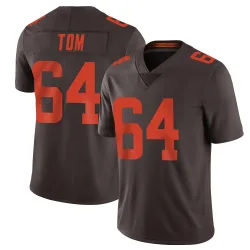 Cleveland Browns Men's Limited Brown Vapor Alternate Jersey (64 Cameron Tom)