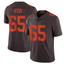 Cleveland Browns Men's Limited Brown Vapor Alternate Jersey (65 Germain Ifedi)