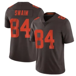 Cleveland Browns Men's Limited Brown Vapor Alternate Jersey (84 Geoff Swaim)