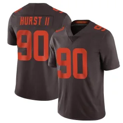 Cleveland Browns Men's Limited Brown Vapor Alternate Jersey (90 Maurice Hurst II)