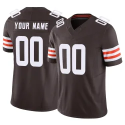 Cleveland Browns Men's Limited Brown Vapor F.U.S.E. Jersey (00 Custom)
