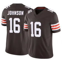 Cleveland Browns Men's Limited Brown Vapor F.U.S.E. Jersey (16 Diontae Johnson)