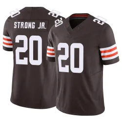 Cleveland Browns Men's Limited Brown Vapor F.U.S.E. Jersey (20 Pierre Strong Jr.)