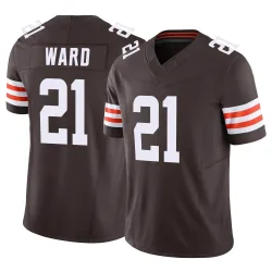 Cleveland Browns Men's Limited Brown Vapor F.U.S.E. Jersey (21 Denzel Ward)