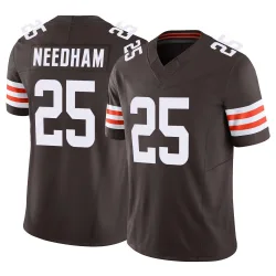 Cleveland Browns Men's Limited Brown Vapor F.U.S.E. Jersey (25 Nik Needham)