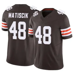 Cleveland Browns Men's Limited Brown Vapor F.U.S.E. Jersey (48 Brent Matiscik)