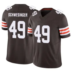 Cleveland Browns Men's Limited Brown Vapor F.U.S.E. Jersey (49 Carson Schwesinger)
