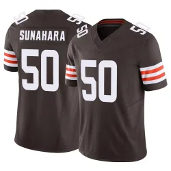 Cleveland Browns Men's Limited Brown Vapor F.U.S.E. Jersey (50 Rex Sunahara)