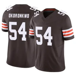 Cleveland Browns Men's Limited Brown Vapor F.U.S.E. Jersey (54 Ogbo Okoronkwo)