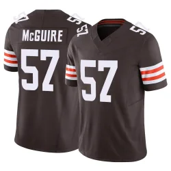 Cleveland Browns Men's Limited Brown Vapor F.U.S.E. Jersey (57 Isaiah McGuire)