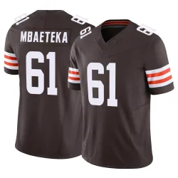 Cleveland Browns Men's Limited Brown Vapor F.U.S.E. Jersey (61 Roy Mbaeteka)