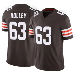 Cleveland Browns Men's Limited Brown Vapor F.U.S.E. Jersey (63 Ralph Holley)