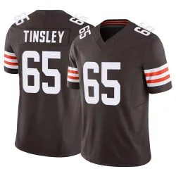 Cleveland Browns Men's Limited Brown Vapor F.U.S.E. Jersey (65 Dartanyan Tinsley)