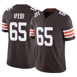 Cleveland Browns Men's Limited Brown Vapor F.U.S.E. Jersey (65 Germain Ifedi)
