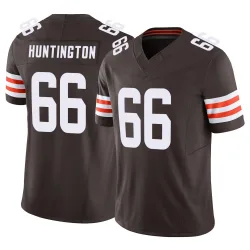 Cleveland Browns Men's Limited Brown Vapor F.U.S.E. Jersey (66 Adin Huntington)