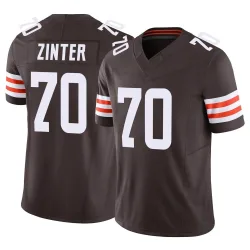 Cleveland Browns Men's Limited Brown Vapor F.U.S.E. Jersey (70 Zak Zinter)