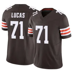 Cleveland Browns Men's Limited Brown Vapor F.U.S.E. Jersey (71 Cornelius Lucas)