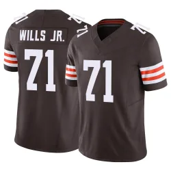 Cleveland Browns Men's Limited Brown Vapor F.U.S.E. Jersey (71 Jedrick Wills Jr.)