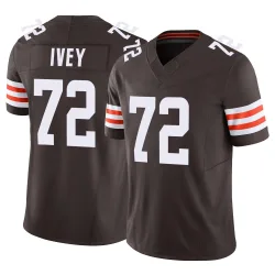 Cleveland Browns Men's Limited Brown Vapor F.U.S.E. Jersey (72 Jason Ivey)
