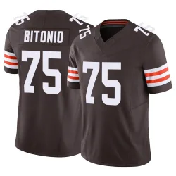 Cleveland Browns Men's Limited Brown Vapor F.U.S.E. Jersey (75 Joel Bitonio)
