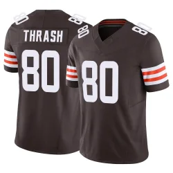 Cleveland Browns Men's Limited Brown Vapor F.U.S.E. Jersey (80 Jamari Thrash)