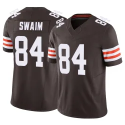 Cleveland Browns Men's Limited Brown Vapor F.U.S.E. Jersey (84 Geoff Swaim)