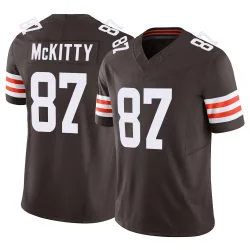 Cleveland Browns Men's Limited Brown Vapor F.U.S.E. Jersey (87 Tre' McKitty)