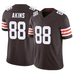 Cleveland Browns Men's Limited Brown Vapor F.U.S.E. Jersey (88 Jordan Akins)