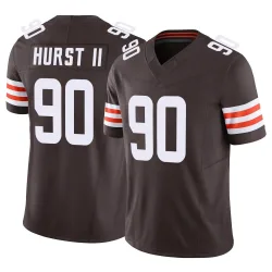 Cleveland Browns Men's Limited Brown Vapor F.U.S.E. Jersey (90 Maurice Hurst II)