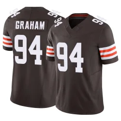 Cleveland Browns Men's Limited Brown Vapor F.U.S.E. Jersey (94 Mason Graham)