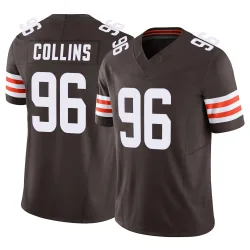 Cleveland Browns Men's Limited Brown Vapor F.U.S.E. Jersey (96 Maliek Collins)