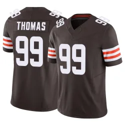 Cleveland Browns Men's Limited Brown Vapor F.U.S.E. Jersey (99 Cameron Thomas)