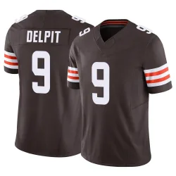 Cleveland Browns Men's Limited Brown Vapor F.U.S.E. Jersey (9 Grant Delpit)