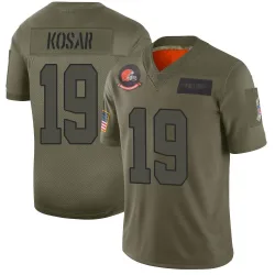 Cleveland Browns Men's Limited Camo 2019 Salute to Service Jersey (19 Bernie Kosar)