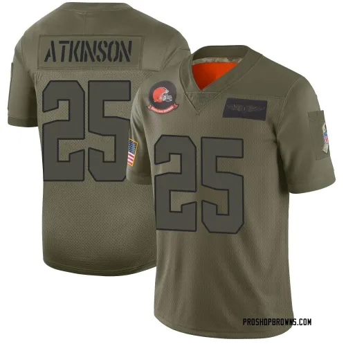 Cleveland Browns Men's Limited Camo 2019 Salute to Service Jersey (25 George Atkinson)
