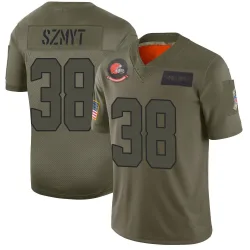 Cleveland Browns Men's Limited Camo 2019 Salute to Service Jersey (38 Andre Szmyt)