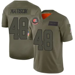 Cleveland Browns Men's Limited Camo 2019 Salute to Service Jersey (48 Brent Matiscik)