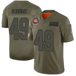 Cleveland Browns Men's Limited Camo 2019 Salute to Service Jersey (49 Aidan Robbins)