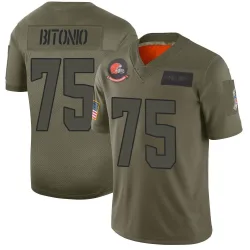 Cleveland Browns Men's Limited Camo 2019 Salute to Service Jersey (75 Joel Bitonio)