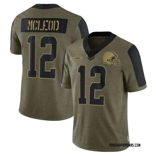 Cleveland Browns Men's Limited Olive 2021 Salute To Service Jersey (12 Rodney McLeod Jr.)