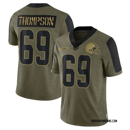 Cleveland Browns Men's Limited Olive 2021 Salute To Service Jersey (69 Lorenzo Thompson)
