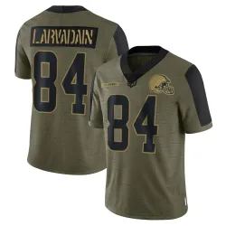 Cleveland Browns Men's Limited Olive 2021 Salute To Service Jersey (84 Gage Larvadain)