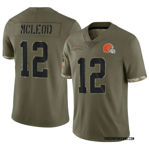 Cleveland Browns Men's Limited Olive 2022 Salute To Service Jersey (12 Rodney McLeod Jr.)